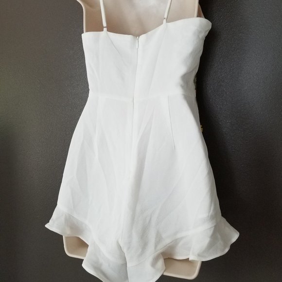 Forever 21 White Floral Spaghetti Strap Romper - Picture 3 of 10